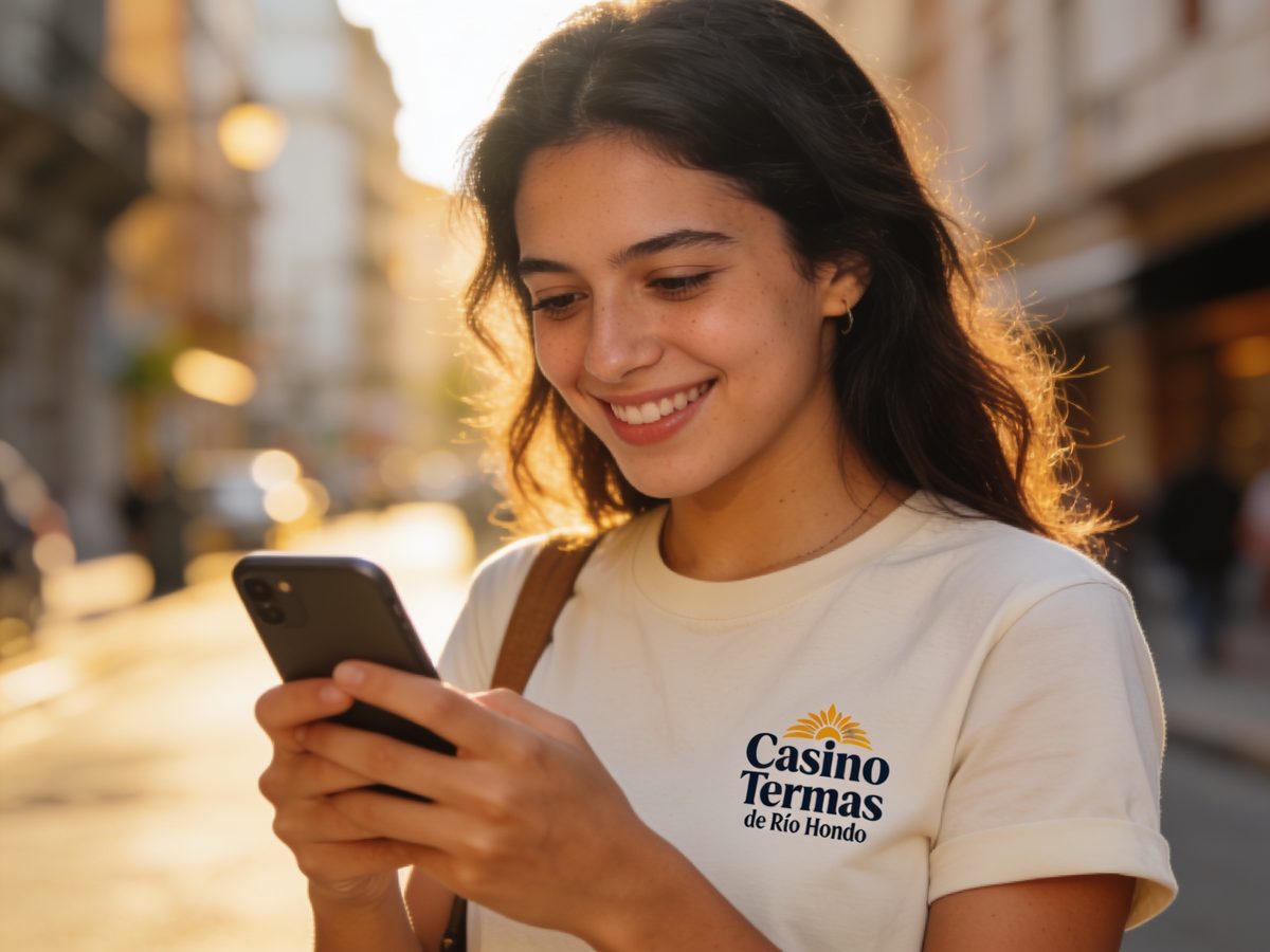 Imagen ilustrativa: una visitante con su teléfono